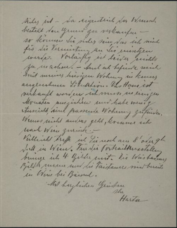 Letter from Felix Albrecht Harta to Egon Schiele Bild 2