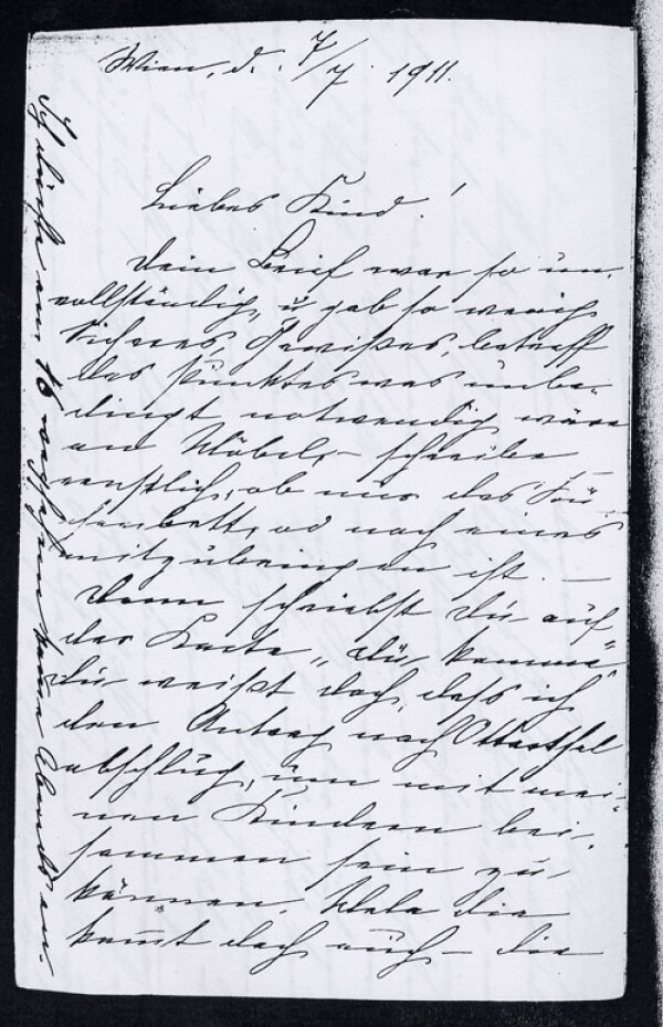 Brief von Marie Schiele an Gertrude Schiele Bild 1