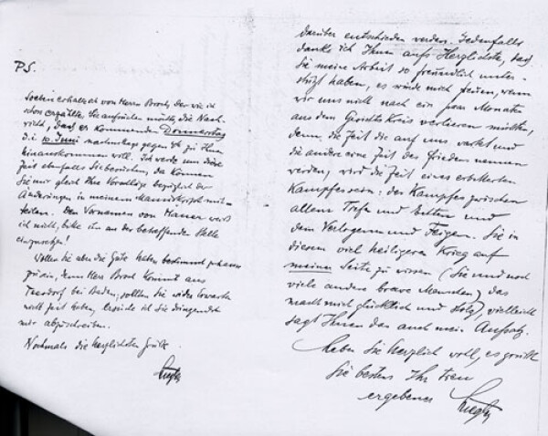 Brief von Leopold Liegler an Egon Schiele Bild 2