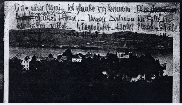 Postkarte von Egon und Edith Schiele an Josefine Harms Bild 1