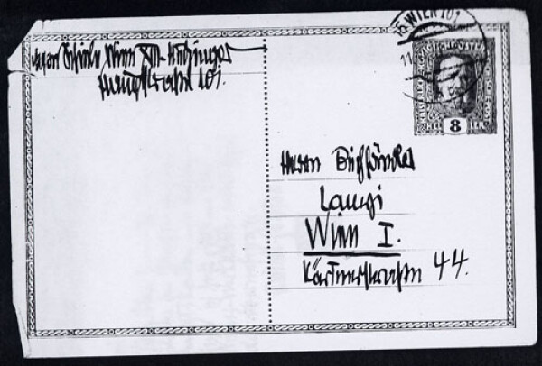 Postcard from Egon Schiele to Richard Lányi Bild 2