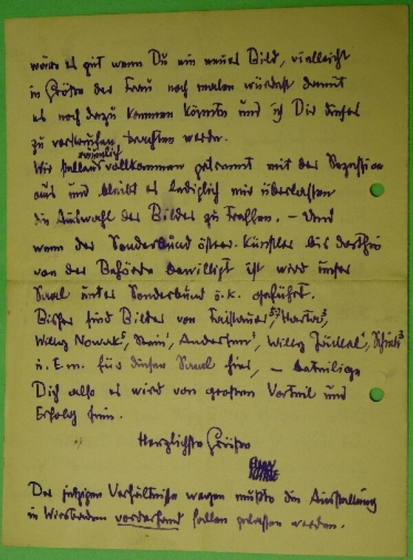 Letter from Egon Schiele to Anton Kolig Bild 3