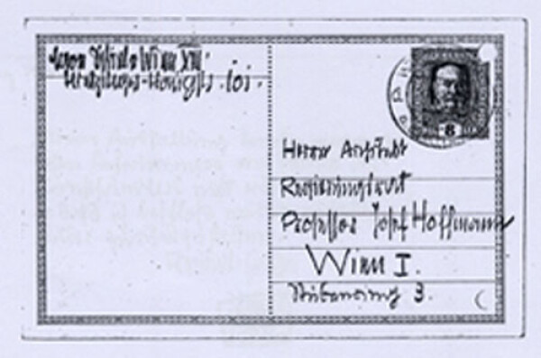 Postcard from Egon Schiele to Josef Hoffmann Bild 2