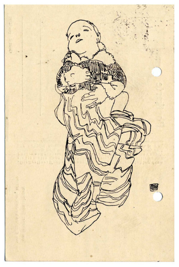 Postkarte von Egon Schiele an Guido Arnot 