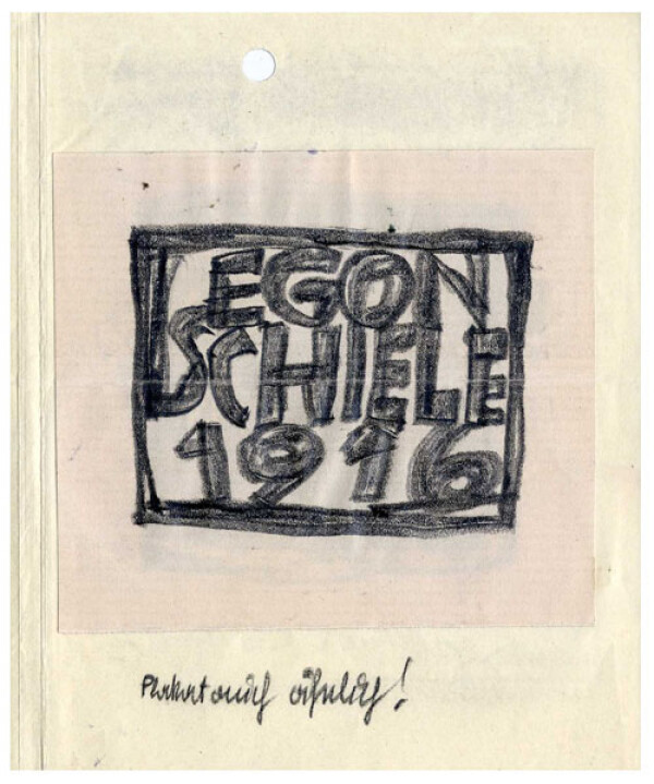 Letter from Egon Schiele to Guido Arnot with an attachment (draft for a list of exhibited works) Bild 2