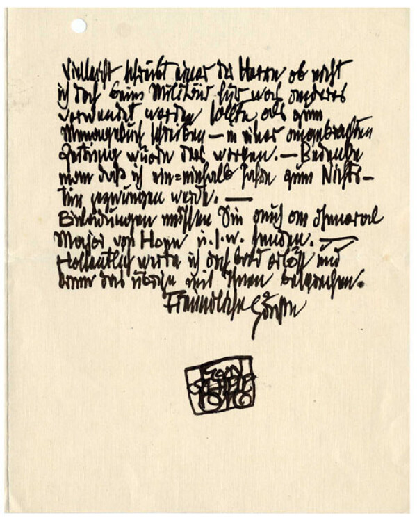 Letter from Egon Schiele to Guido Arnot Bild 2