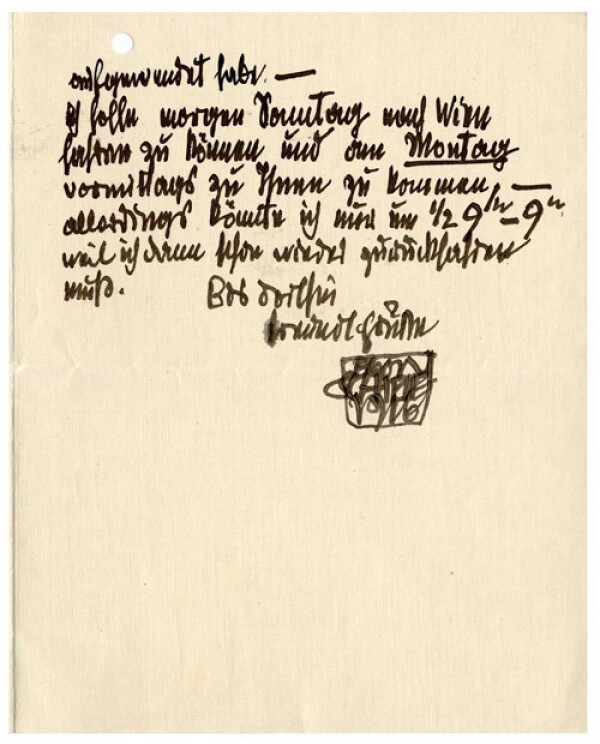 Letter from Egon Schiele to Guido Arnot Bild 2