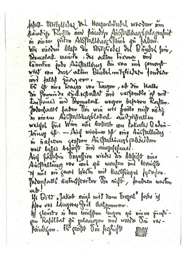Brief von Egon Schiele an Felix Albrecht Harta Bild 2
