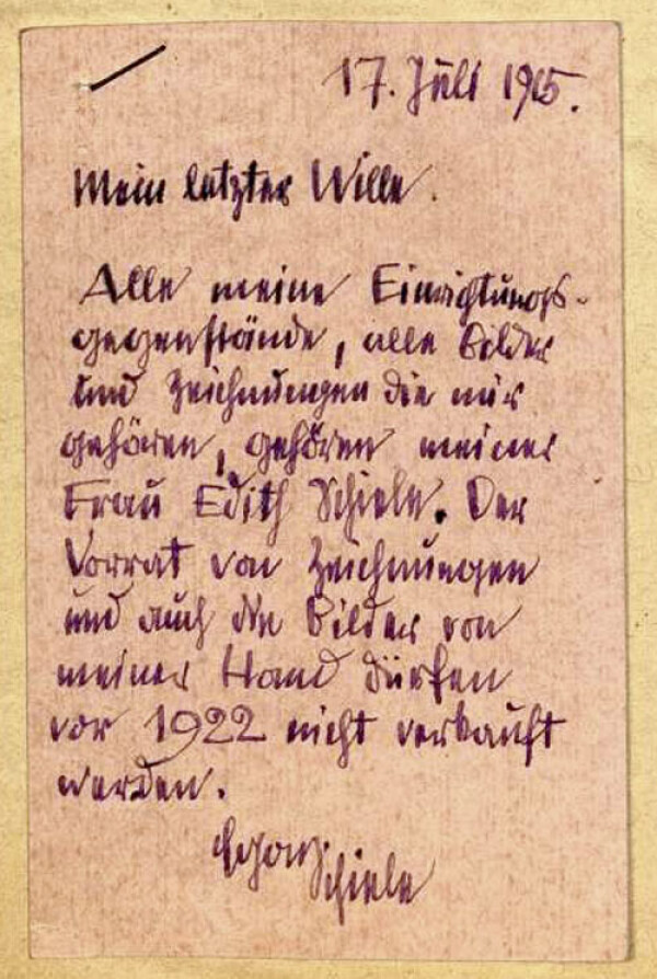 Testament von Egon Schiele Bild 2