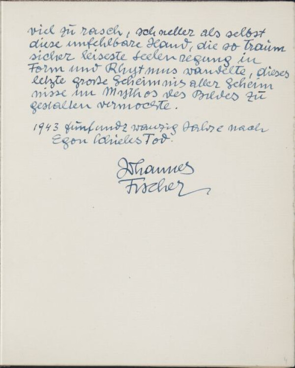 Contribution by Johannes Fischer to the Egon Schiele Commemorative Book Bild 7