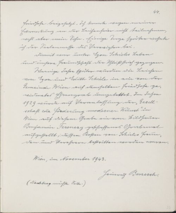 Beitrag von Heinrich Benesch für das „Erinnerungsbuch Egon Schiele“ Bild 43