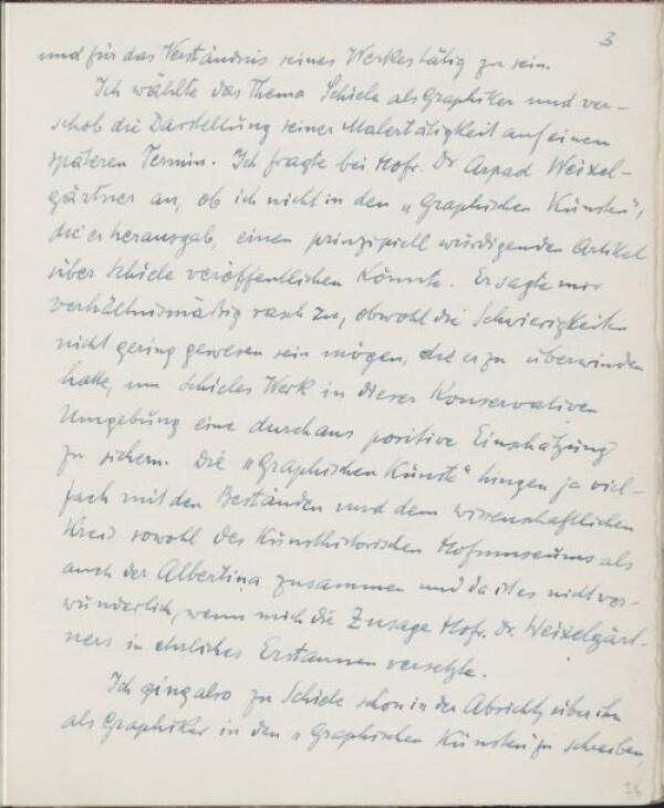Beitrag von Leopold Liegler für das „Erinnerungsbuch Egon Schiele“ Bild 3