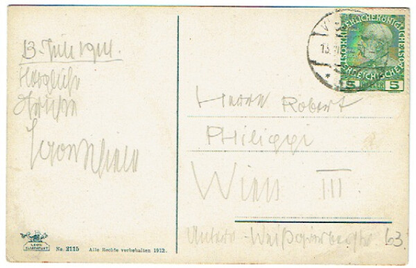 Postcard from Egon Schiele to Robert Philippi Bild 2