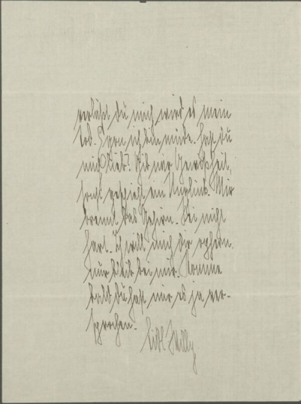 Brief von Wilhelm „Willy“ Lidl an Egon Schiele Bild 2