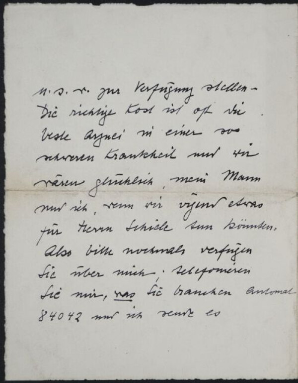 Brief von Lilly und Hugo Steiner an Josefine Harms Bild 2