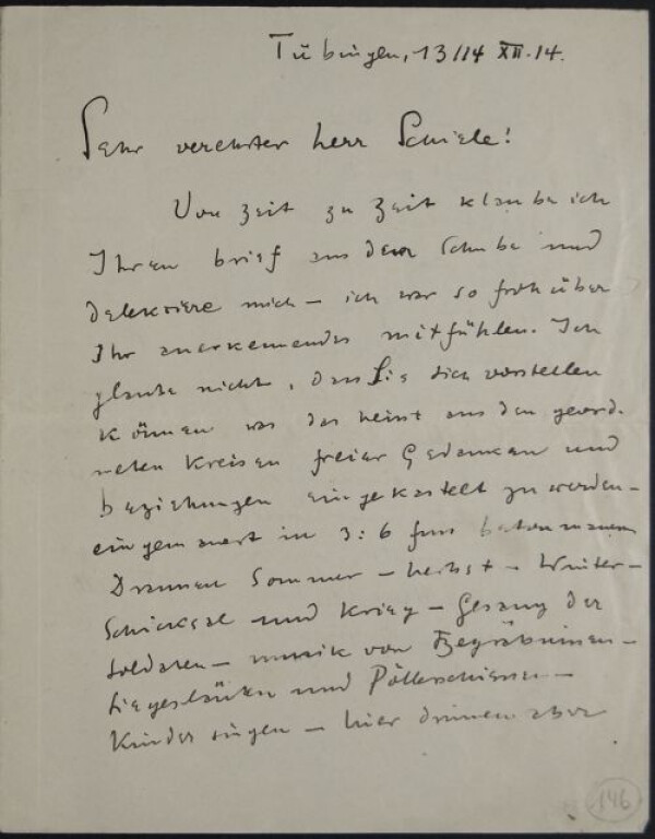 Brief von Karl Otten an Egon Schiele Bild 1