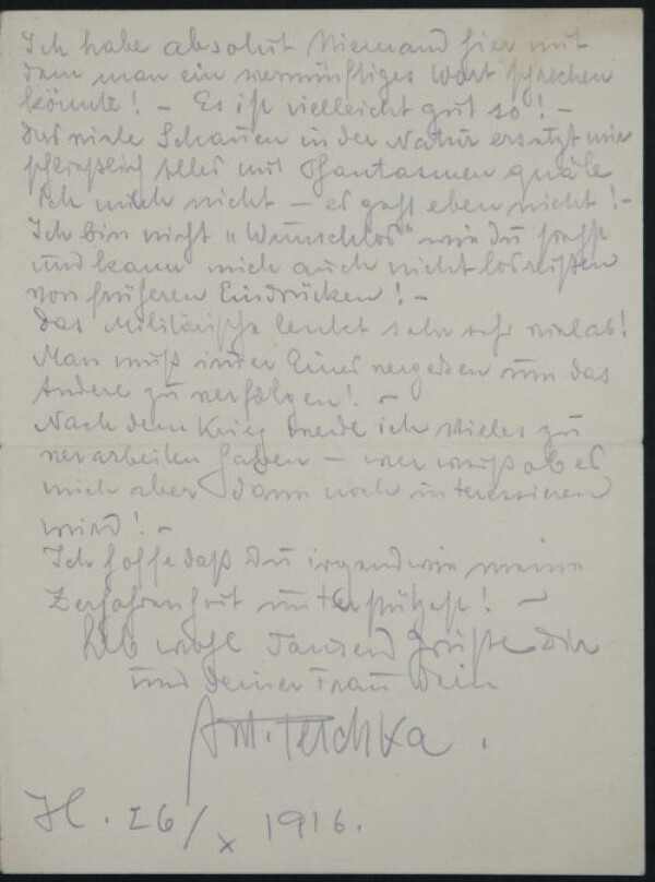 Letter from Anton Peschka to Egon Schiele Bild 2