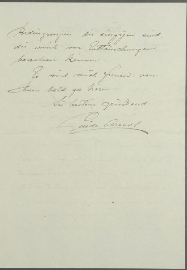 Letter from Guido Arnot to Egon Schiele Bild 4