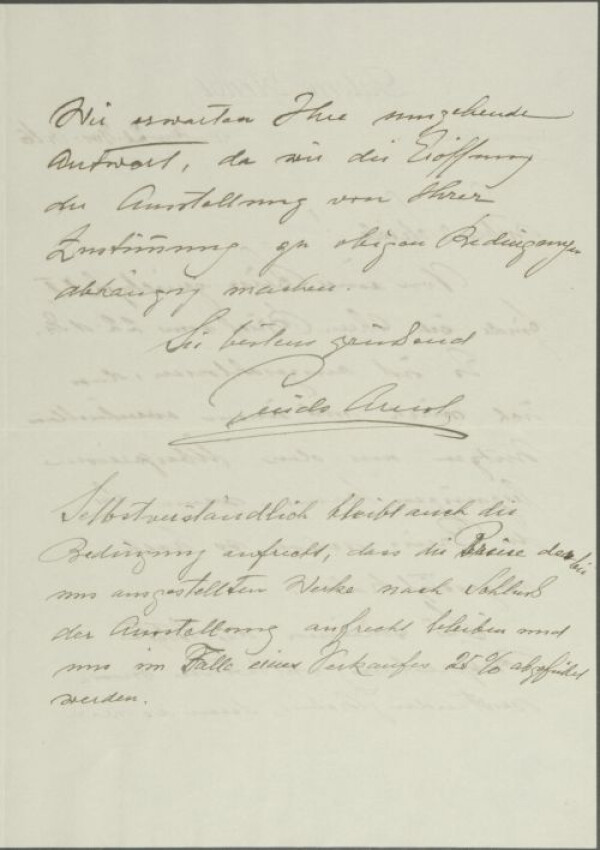 Letter from Guido Arnot to Egon Schiele Bild 3