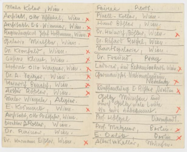 Liste von Egon Schiele über Sammler*innen, die Zeichnungen besitzen (1909–1915) Bild 2
